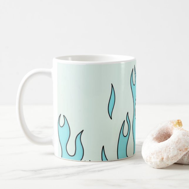 Taza De Café Llama azul claro (Con donut)