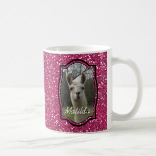 Taza De Café Llama brillante el chispear de N en rosas fuertes