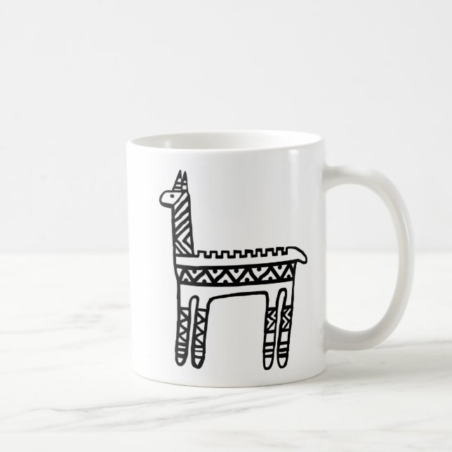 Taza De Café Llama-BW (Derecha)