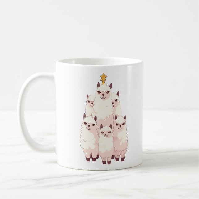 TAZA DE CAFÉ LLAMA CHRISTMAS TREE (Izquierda)