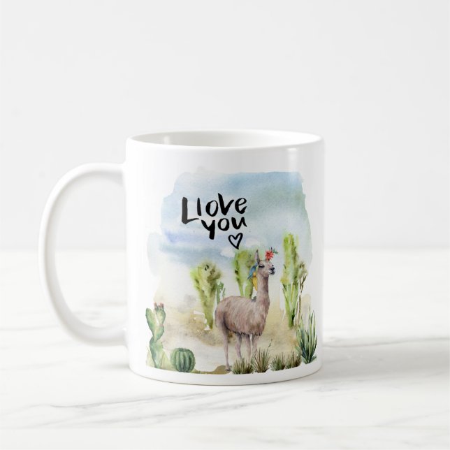 Taza De Café Llama cute (Izquierda)