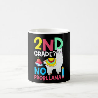 Taza De Café Llama de 2do grado sin problemas Humor de maestro 