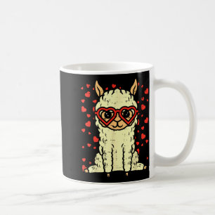 Taza De Café Llama de corazón adorable alpaca día de San Valent