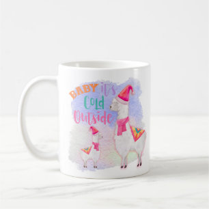 Taza De Café Llama de la Navidad - Nena hace frío afuera