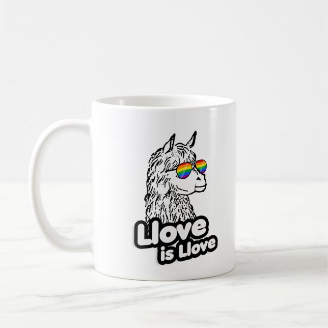 Taza De Café Llama: El amor es amor (Izquierda)