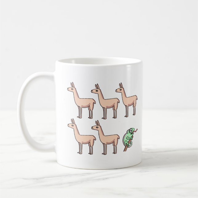Taza De Café Llama llama llama llama llama llama chameleon (Izquierda)