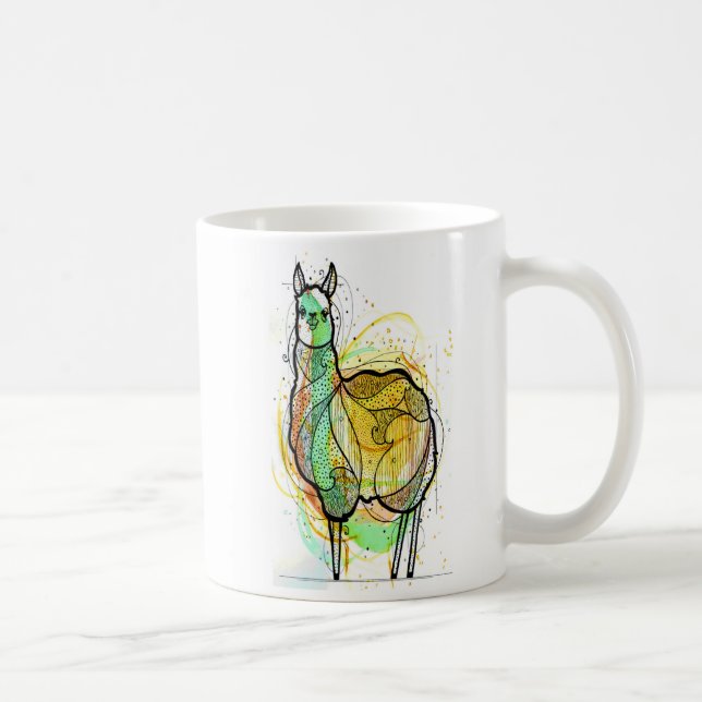 Taza De Café Llama Mug (Derecha)