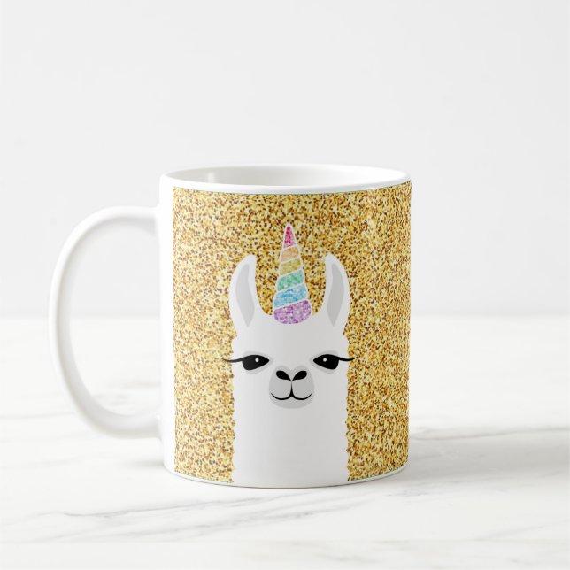 Taza De Café Llama Mugs (Izquierda)