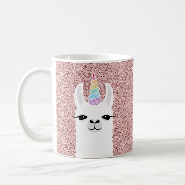 Taza De Café Llama Mugs (Izquierda)