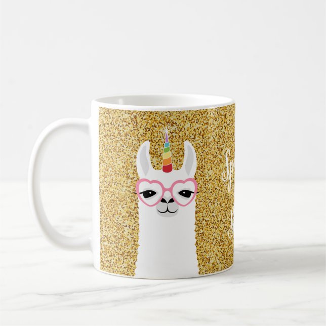 Taza De Café Llama Mugs (Izquierda)