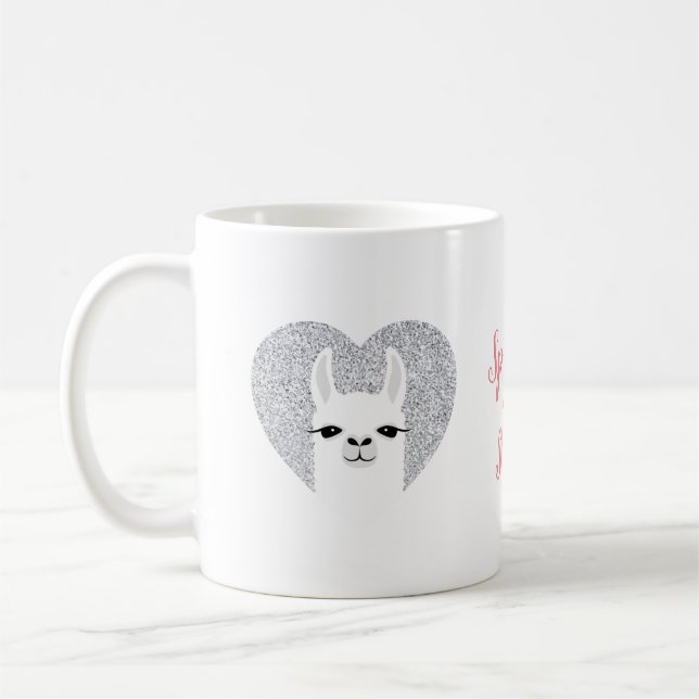 Taza De Café Llama Mugs (Izquierda)