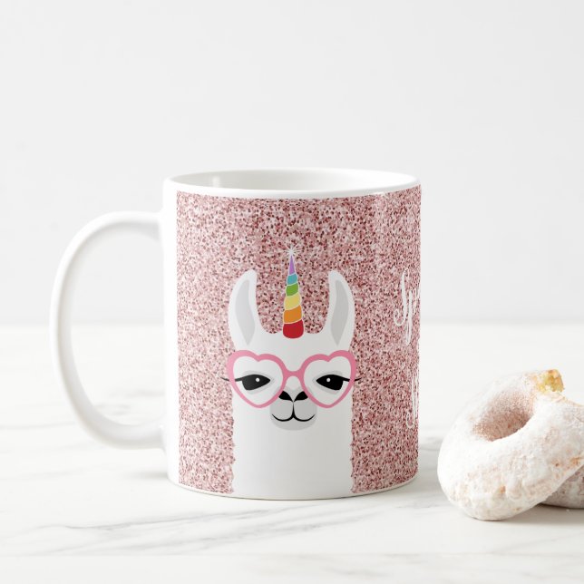 Taza De Café Llama Mugs (Con donut)