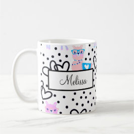 Taza De Café Llama personalizada para café de dos tonos
