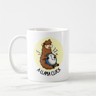 Taza De Café Llama Pun, curiosa del reloj de la llama