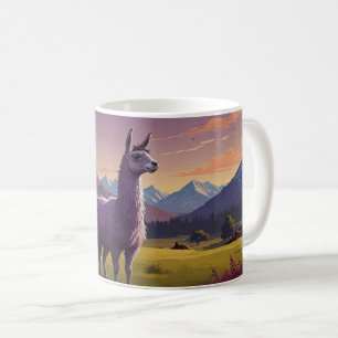 Taza De Café llama púrpura linda