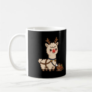 Taza De Café Llama Reno Navidad