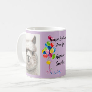Taza De Café Llama sonríe café taza té feliz cumpleaños