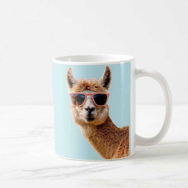 Taza De Café Llama suave con gafas de sol encendidas (Derecha)