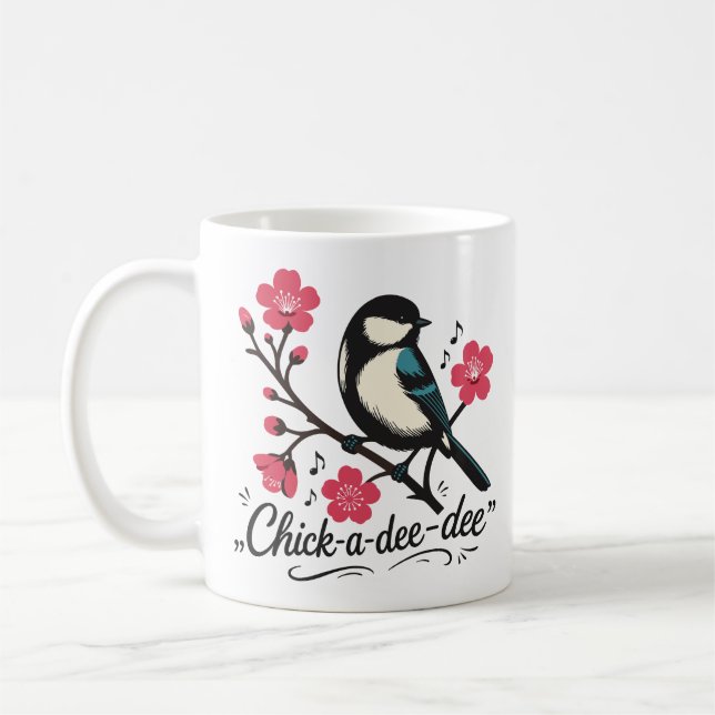Taza De Café Llamada de ave carbonero-dee-dee-dee (Izquierda)