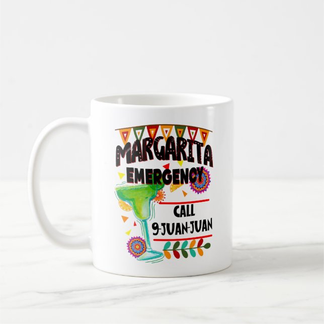Taza De Café Llamada de emergencia Margarita 9 Juan (Izquierda)