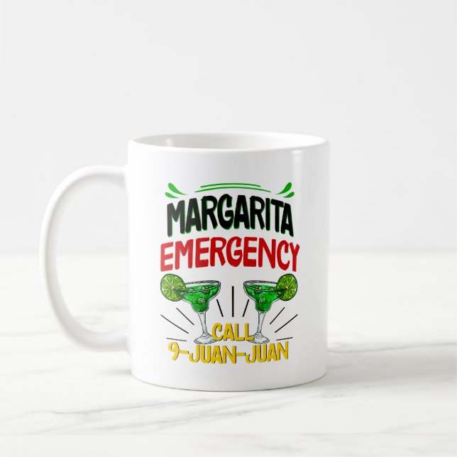 Taza De Café Llamada de emergencia Margarita 9 Juan (Izquierda)