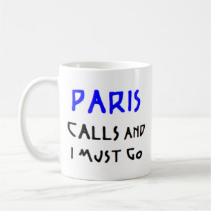 Taza De Café llamadas de parís francesas