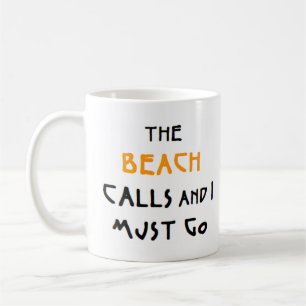 Taza De Café llamadas de playa