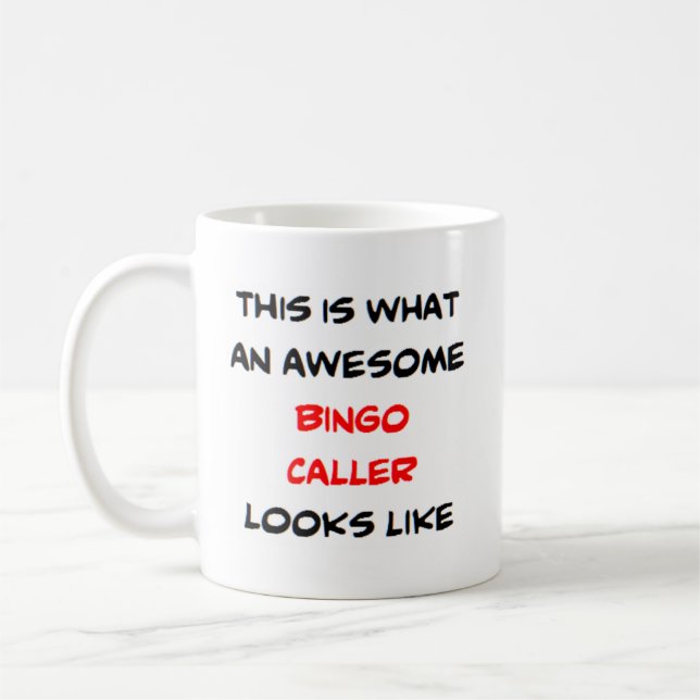 Taza De Café llamador de bingo, impresionante (Izquierda)