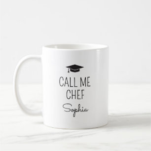 Taza De Café Llámame Chef Nombre Personalizado