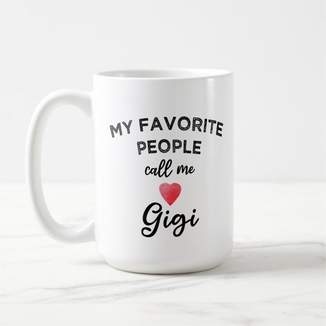 Taza De Café Llámame GIGI Abuela Moderna Apodo de Moda  (Izquierda)