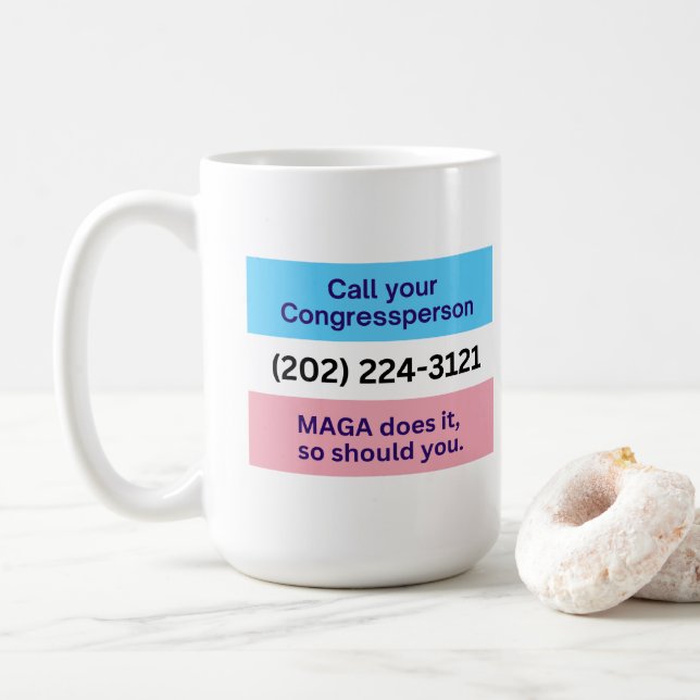 Taza De Café Llamar al Congreso MAGA hace Trans Ally (Con donut)