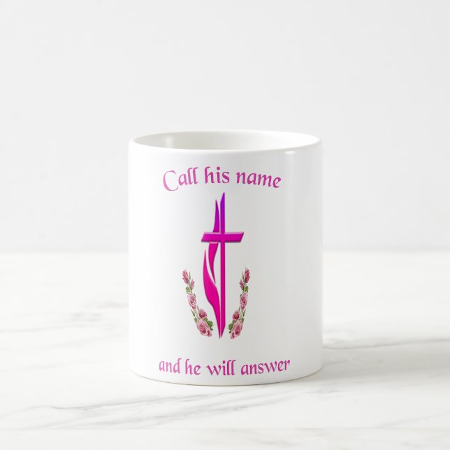 Taza De Café Llamar al nombre de Jesús (Centro)