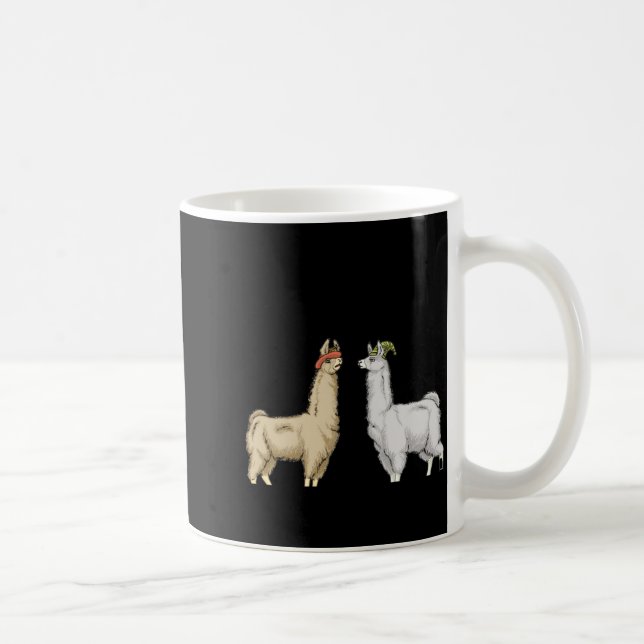 Taza De Café Llamas With Hats Carl  (Derecha)