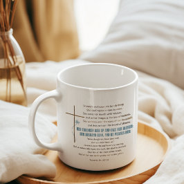 Taza De Café LLAME A SU ACOGIDA Mamá Esposa Proverbios 31 Escri