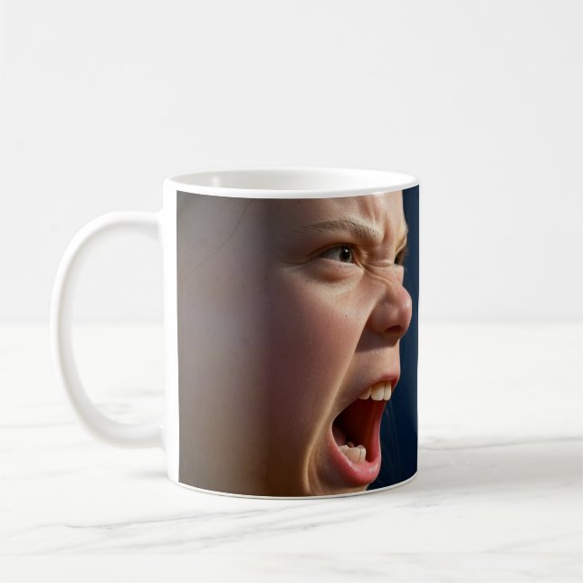 Taza De Café Llanto de Chica de dos lados (Izquierda)
