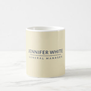 Taza De Café Llanura moderna minimalista y elegante