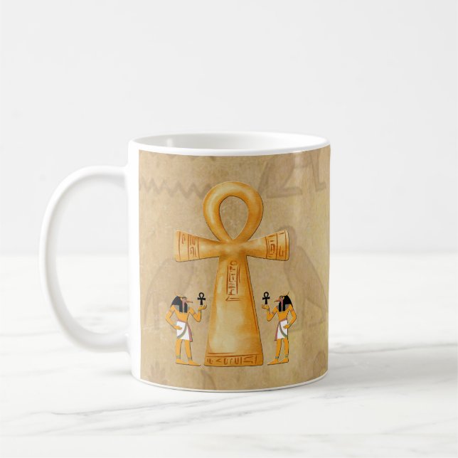 Taza De Café Llave Ankh de la Vida en Jeroglífico (Izquierda)