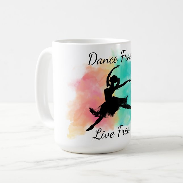 Taza De Café Llave Colgante Baile Libre Vive Libre (Anverso izquierdo)