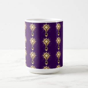 Taza De Café Llave de Fantasía Antigua con Luz Mágica – Radiant