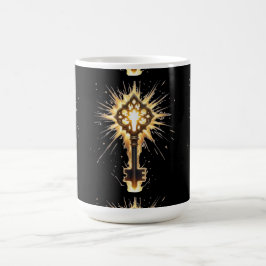 Taza De Café Llave de Fantasía Antigua con Luz Mágica – Radiant