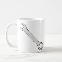 Llave. Gris y negro. Llave inglesa