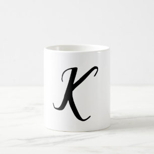 TAZA DE CAFÉ LLAVERO CON NOMBRE PERSONALIZADO MONOGRAMA MÍNIMO
