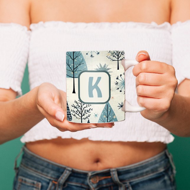 Taza De Café Llega el personalizado Monograma Invierno (Subido por el creador)