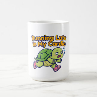 Taza De Café Llegar Tarde Es Mi Cardio: Edición Tortuga Sudoros