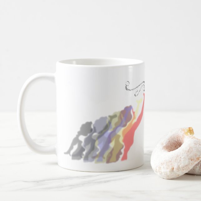 Taza De Café Llego A Las 4 Alas U (Con donut)