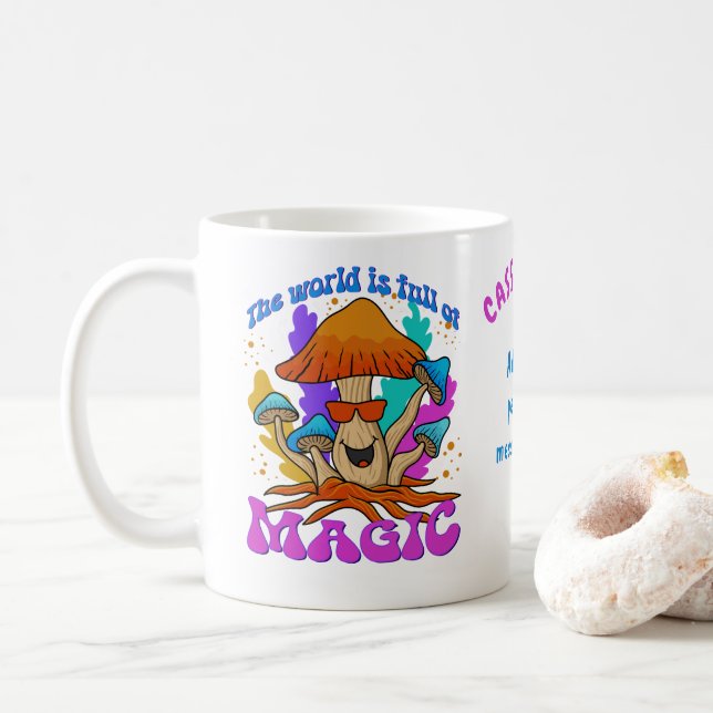 Taza De Café Lleno de personalizado mágico (Con donut)