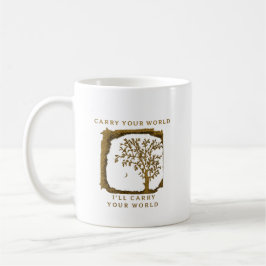 Taza De Café Lleva Tu Mundo – Diseño Dorado