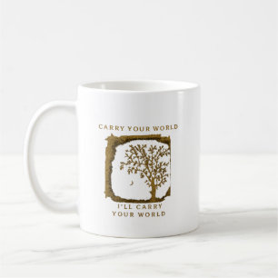 Taza De Café Lleva Tu Mundo – Diseño Dorado