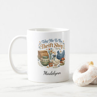 Taza De Café Llévame a la tienda de segunda mano Amante de lo v