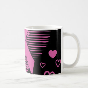 Taza De Café Llevo Corazón de Cinta Rosa Genial Conciencia del
